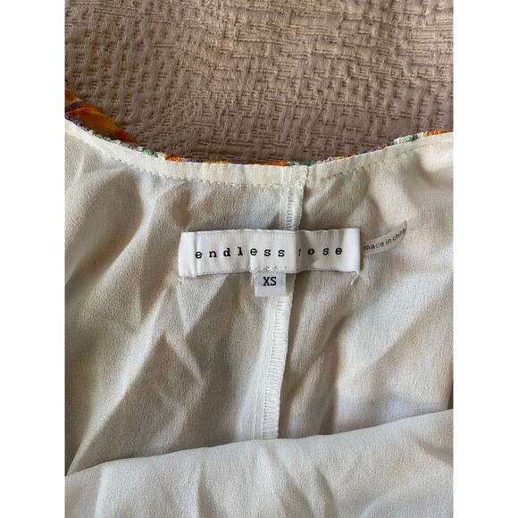 ENDLESS ROSE Pleated Waterfall Multi Maxi Dress Size XS - Picture 9 of 10